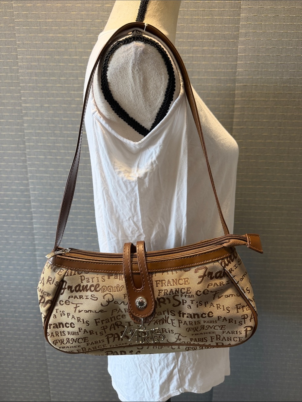 Vintage Y2K ‘Paris’ Small Shoulder Bag